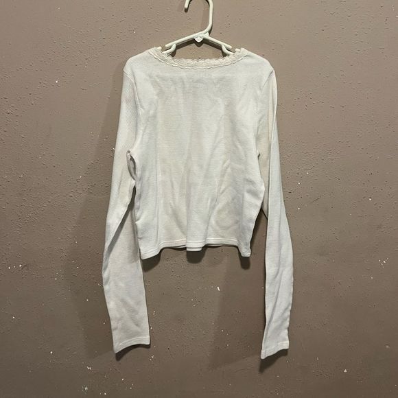 lace white long sleeve thermal American eagle - Picture 8 of 10